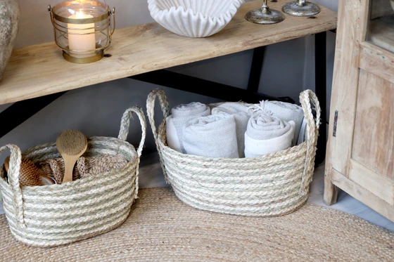 Aufbewahrungskorb-Set Chic Antique Korb Set 3 handgefertigt
