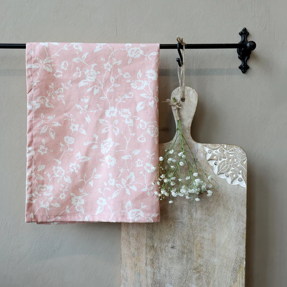 Geschirrtuch Chic Antique Aix Wildrosen 100% Baumwolle Rosa