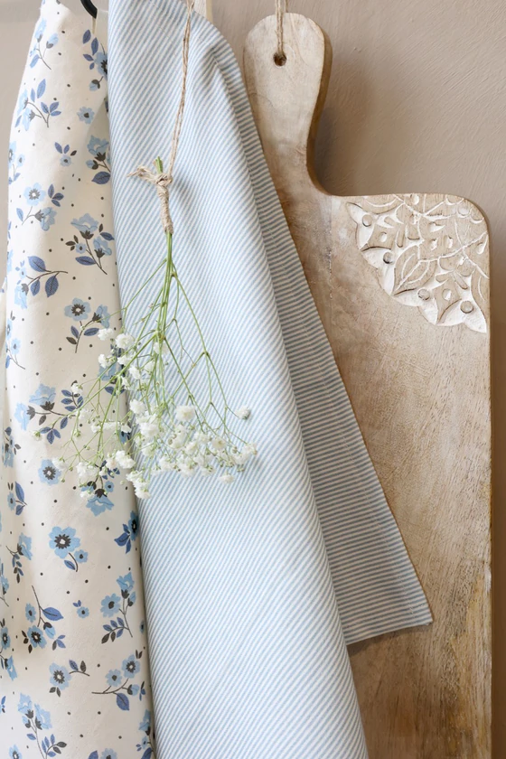 Geschirrtuch Chic Antique Aix Streifenmuster Baumwolle Sky Blue