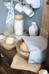 Geschirrtuch Chic Antique Aix Streifenmuster Baumwolle Sky Blue