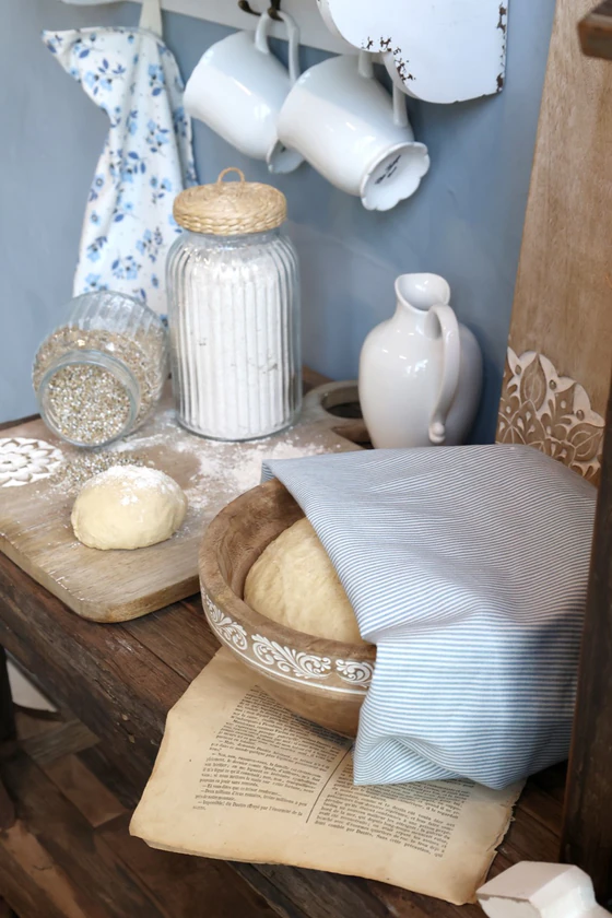 Geschirrtuch Chic Antique Aix Streifenmuster Baumwolle Sky Blue