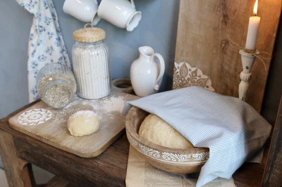 Geschirrtuch Chic Antique Aix Streifenmuster Baumwolle Sky Blue