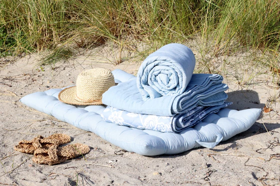 Steppdecke Chic Antique Aix Quilt sky blue Baumwolle
