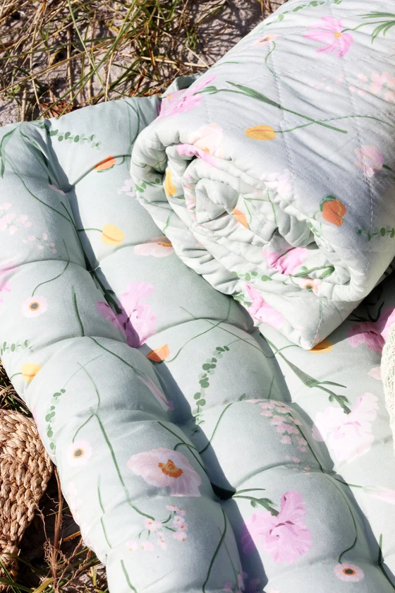 Tagesdecke Chic Antique Aix Quilt Blumen Baumwolle Grün