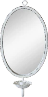 Wandspiegel mit Kerzenhalter Chic Antique Creme Vintage-Look