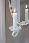 Wandspiegel mit Kerzenhalter Chic Antique Creme Vintage-Look