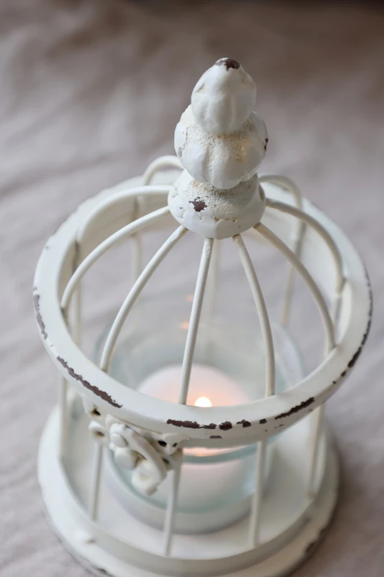Teelichthalter Vogelkäfig Chic Antique – Eisen Shabby Chic