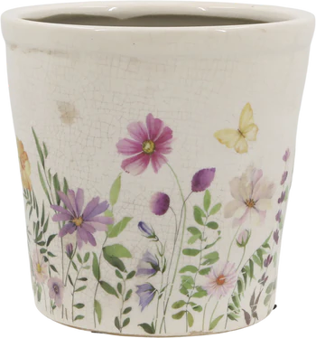 Dekorativer Blumentopf Creme Chic Antique Avignon Keramik