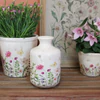 Dekorative Keramikflasche Chic Antique Avignon Creme Vintage