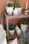 Dekorative Keramikflasche Chic Antique Avignon Creme Vintage