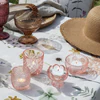 Teelichthalter Glas Rosa Chic Antique – Handgefertigt Unikat