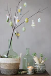 Dekorative Glasflasche Chic Antique Verte 37 cm – Mundgeblasen, Vintage