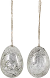 Dekoratives Aufhänge-Osterei-Set Chic Antique antik silber