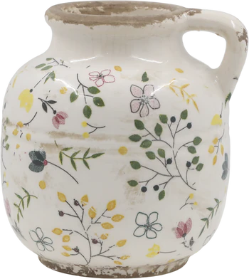 Dekorative Keramikflasche Chic Antique Cavaillon Creme Vintage