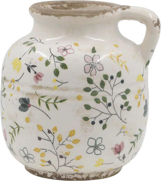 Dekorative Keramikflasche Chic Antique Cavaillon Creme Vintage