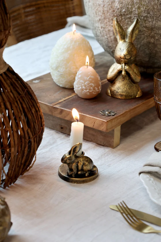 Dekorativer Kerzenhalter Chic Antique Kaninchen Eisen Vintage