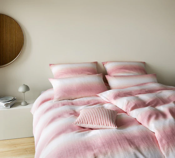 Bettwäsche-Garnitur Mako-Satin Layer-7131 Wassermelone Elegante