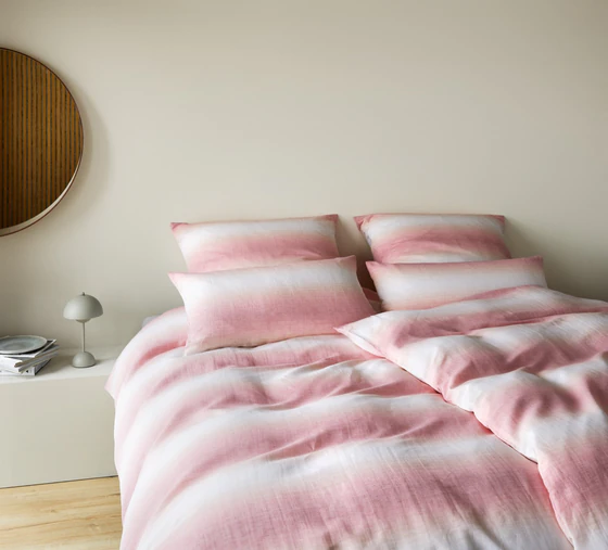 Bettwäsche-Garnitur Mako-Satin Layer-7131 Wassermelone Elegante