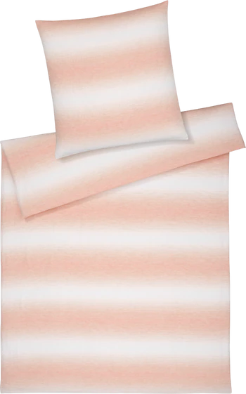 Bettwäsche-Garnitur Mako-Satin Layer-7131-8 Pfirsich Elegante