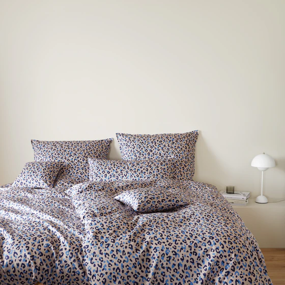 Bettwäsche-Garnitur Elegante Leolook-24547-2 Kobaltblau Baumwolle