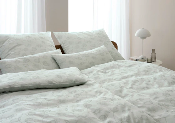 Bettwäsche-Garnitur Elegante Poppy-24558 Pastellgrün Baumwolle