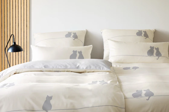 Bettwäsche-Garnitur Elegante You & Me 24559 Creme Mako-Satin