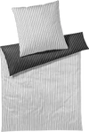 Bettwäsche-Garnitur Elegante Lined-24563-9 Schwarz-Weiß Baumwolle