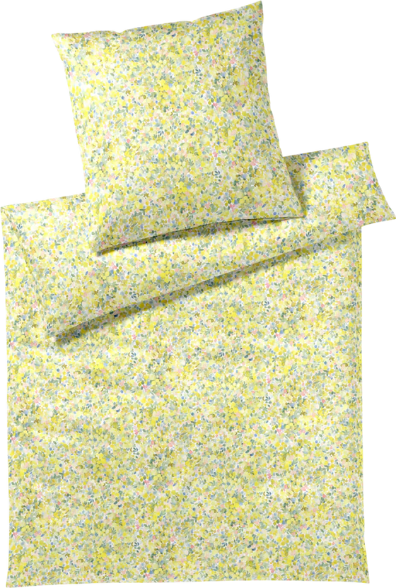 Bettwäsche-Garnitur Zitronengelb Mimosa-24566-3 Elegante Baumwolle
