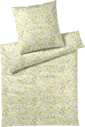 Bettwäsche-Garnitur Mimosa-24566-4 Apfelgrün Elegante Mako-Satin