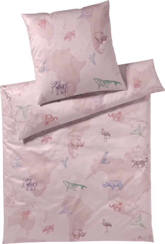 Bettwäsche-Garnitur Elegante Explorer-24570 Rose Mako-Satin