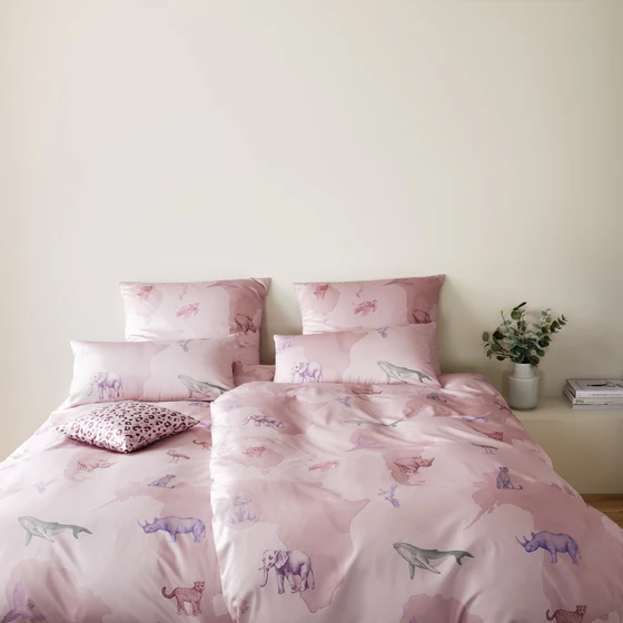 Bettwäsche-Garnitur Elegante Explorer-24570 Rose Mako-Satin