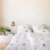 Bettwäsche-Garnitur Elegante Lovebirds 24573 Weiß Mako-Satin