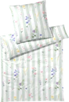 Bettwäsche-Garnitur Flowerstripe-24577-4 Zartgrün Baumwolle Elegante
