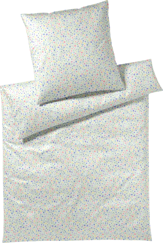 Bettwäsche-Garnitur Mako-Satin Beauties-24578 Zartgrün Elegante
