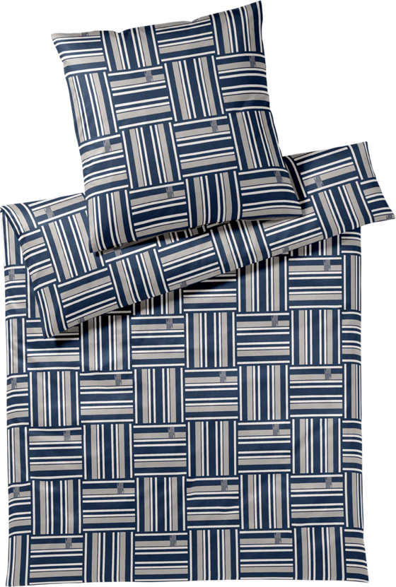 Joop! Bettwäsche-Garnitur Weave-4123 Navy Mako-Satin