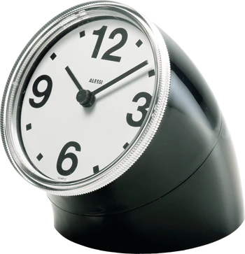 Tischuhr Alessi Cronotime-01 B Schwarz – Designklassiker 1966