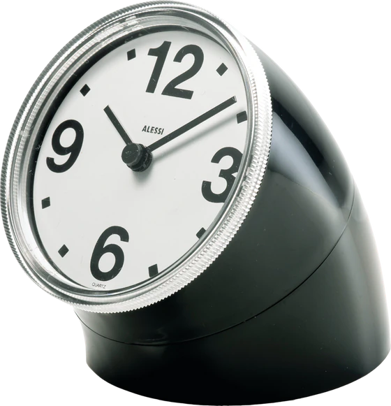 Tischuhr Alessi Cronotime-01 B Schwarz – Designklassiker 1966