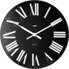 Wanduhr Alessi Firenze-12 B Schwarz – Geräuscharmes Quarzwerk