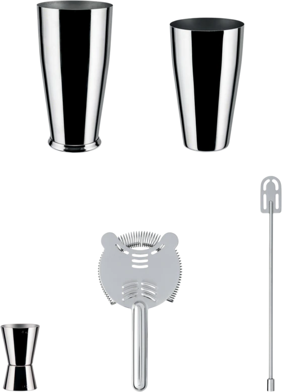 Bar-Set Alessi Lunar Eclipse 5050SET I – Edelstahl Mixology-Set