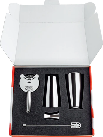 Bar-Set Alessi Lunar Eclipse 5050SET I – Edelstahl Mixology-Set