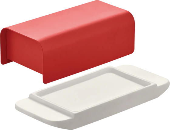 Butterdose Alessi Mattina-BG04 Porzellan Edelstahl