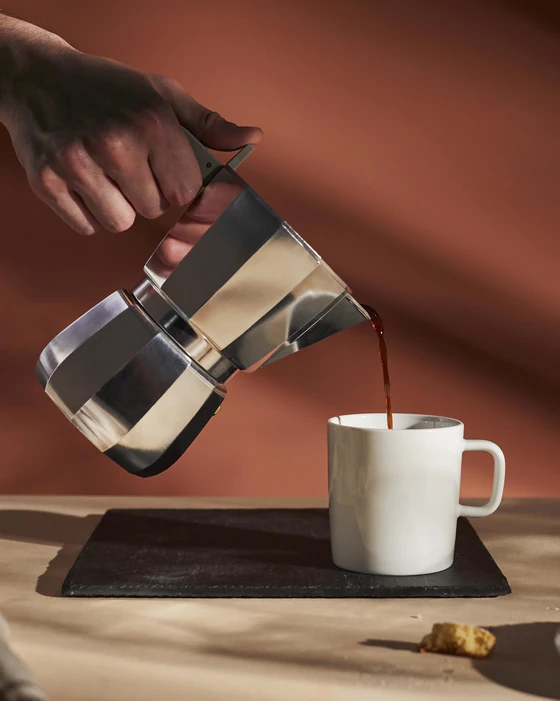 Espressokocher Alessi Moka DC06/1 Aluminium 1 Tasse