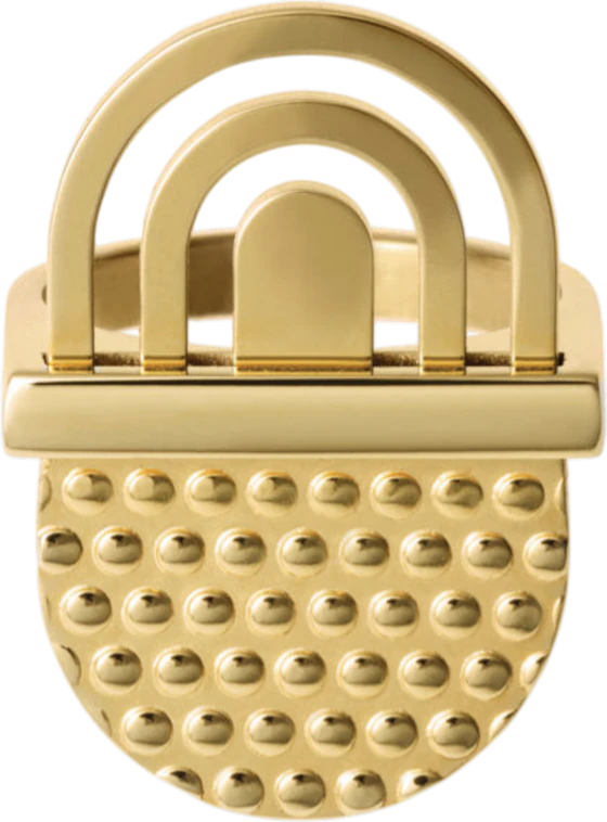 Schmuckring Alessi Acta-ESA03 Gold Stahl antiallergen