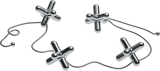 Topfuntersetzer Alessi tripod-GCH01 Silber – Verstellbar & Minimalistisch