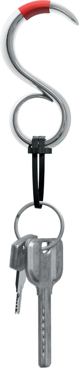 No-Touch-Schlüsselanhänger Alessi StaySafe-GCH04 – Verchromtes Zamak