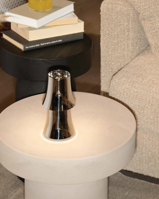 LED-Tischleuchte Alessi Halesia-MA03 Edelstahl USB-C Akku