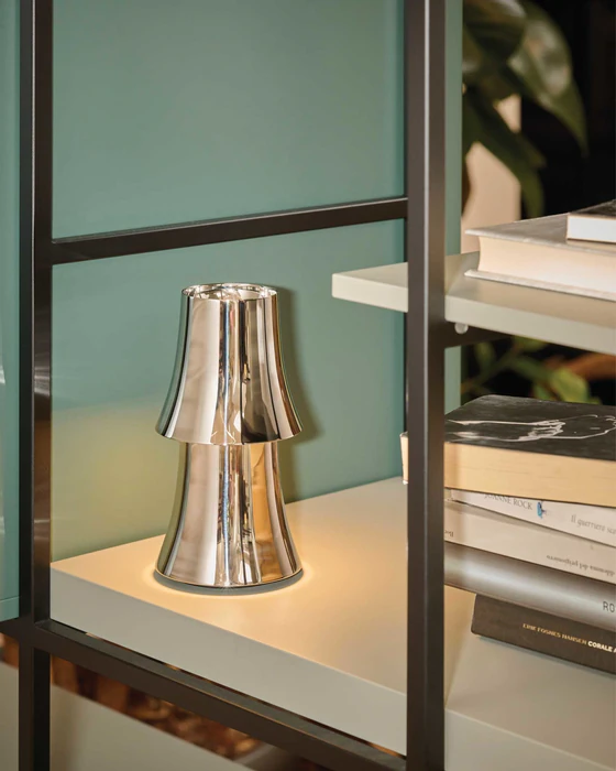 LED-Tischleuchte Alessi Halesia-MA03 Edelstahl USB-C Akku