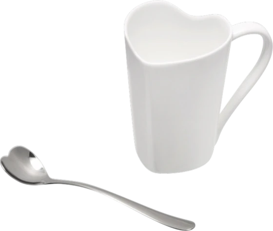 Alessi Tassen- und Löffel-Set Tea-MMI24 Porzellan Edelstahl