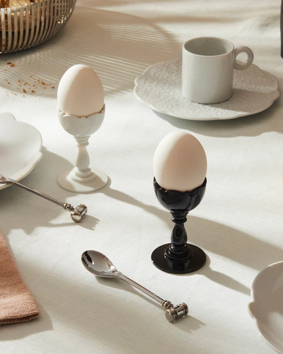 Alessi Dressed MW14SET W Eierbecher Set – 2 Eierbecher mit Löffeln