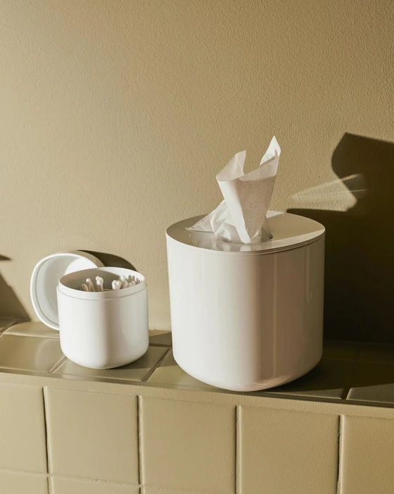 Alessi Birillo PL15 W Papiertaschentuch-Box – PMMA Weiß